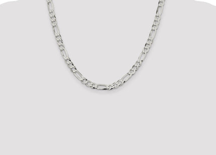 Sterling Silver Lightweight Flat Figaro Chain (Style QMB180-20)