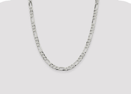 Sterling Silver Lightweight Flat Figaro Chain (Style QMB180-22)