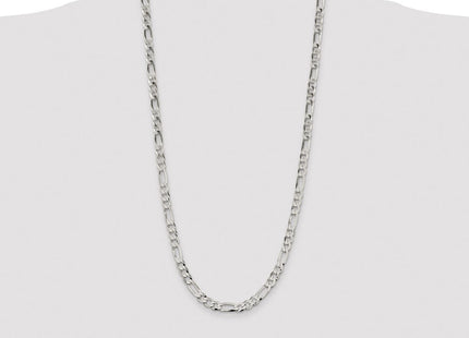 Sterling Silver Lightweight Flat Figaro Chain (Style QMB180-28)