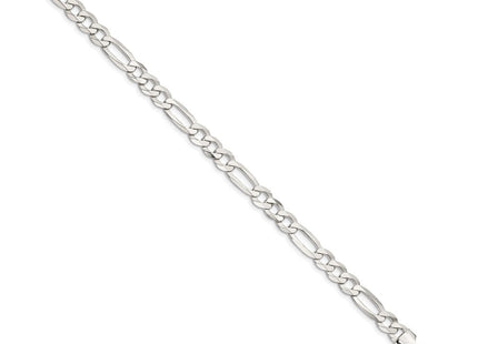 Sterling Silver Lightweight Flat Figaro Chain (Style QMB180-8)