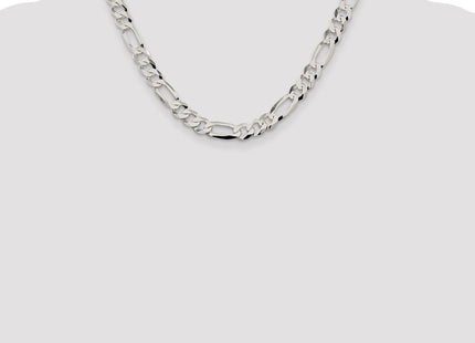 Sterling Silver Lightweight Flat Figaro Chain (Style QMB220-18)