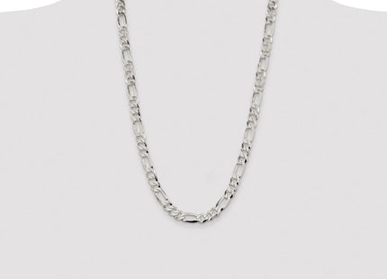 Sterling Silver Lightweight Flat Figaro Chain (Style QMB220-26)