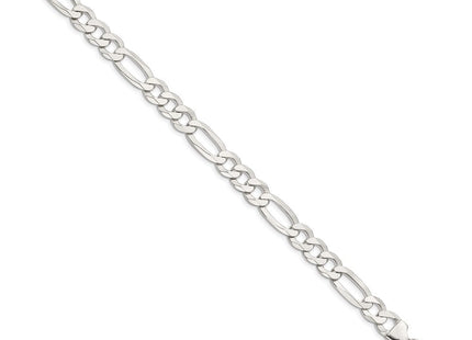 Sterling Silver Lightweight Flat Figaro Chain (Style QMB220-8)