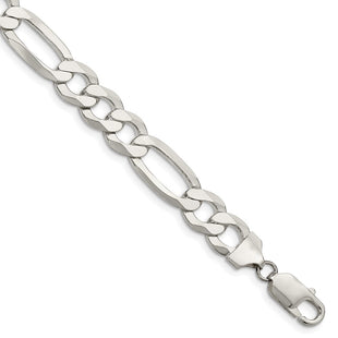 Sterling Silver Lightweight Flat Figaro Chain (Style QMB250-8)