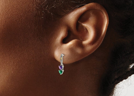 14k/Silver Two-Tone Earrings Style QME16 - Classique Jewelry Inc.