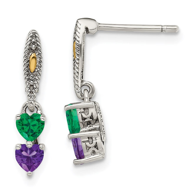 Sterling silver mother earrings, alternate view