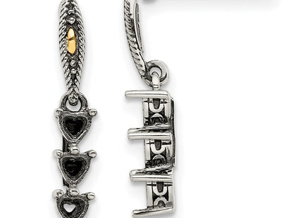 14k/Silver Two-Tone Earrings Style QME16 - Classique Jewelry Inc.