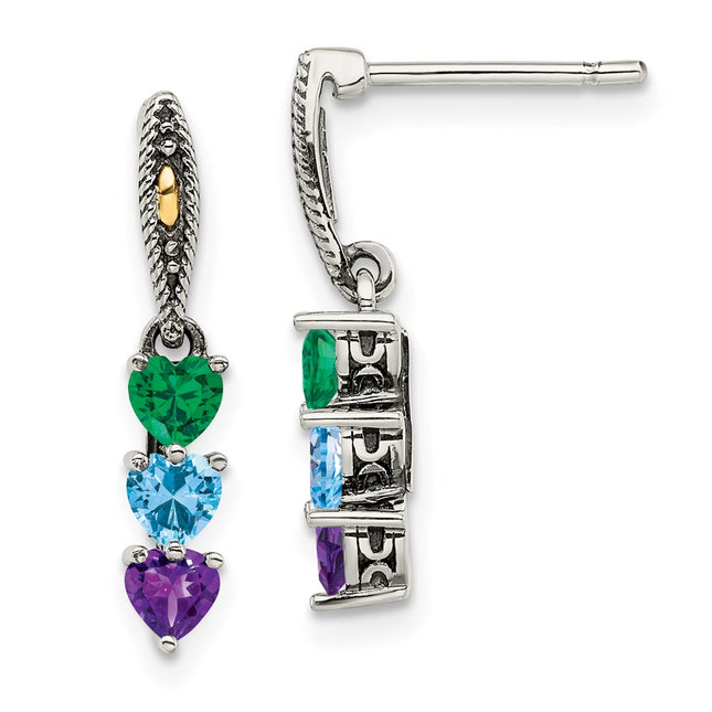 Sterling silver mother earrings, alternate view