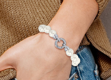 Sterling Silver Bracelets Style QMJB100W - Classique Jewelry Inc.