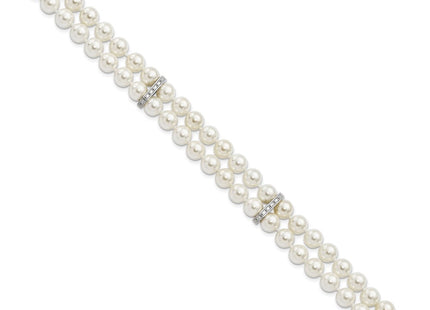 Sterling Silver Bracelets Style QMJB270W - Classique Jewelry Inc.