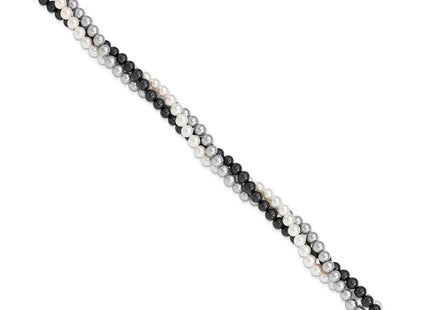 Sterling Silver Bracelets Style QMJB340WGB - Classique Jewelry Inc.