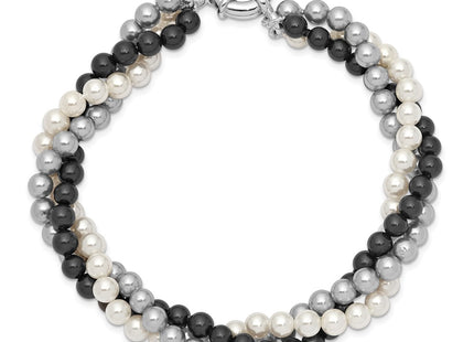 Sterling Silver Bracelets Style QMJB340WGB - Classique Jewelry Inc.