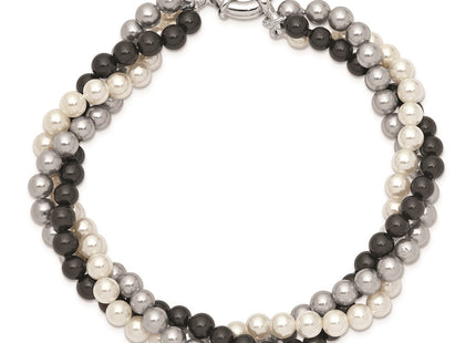 Sterling Silver Bracelets Style QMJB340WGB - Classique Jewelry Inc.