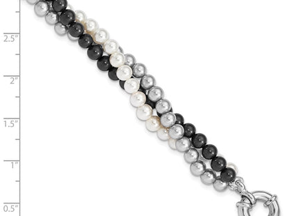 Sterling Silver Bracelets Style QMJB340WGB - Classique Jewelry Inc.