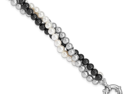 Sterling Silver Bracelets Style QMJB340WGB - Classique Jewelry Inc.