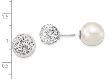 Sterling Silver Earrings Style QMJD1013WZ - Classique Jewelry Inc.