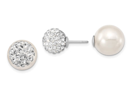 Sterling Silver Earrings Style QMJD1013WZ - Classique Jewelry Inc.