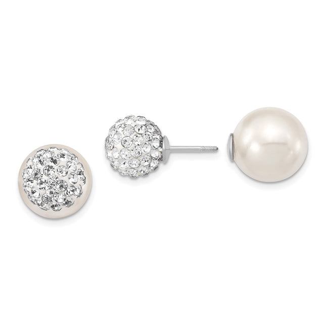 Sterling Silver Earrings Style QMJD1013WZ - Classique Jewelry Inc.