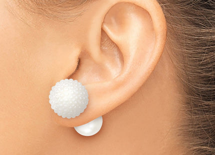 Sterling Silver Earrings Style QMJD1216WW - Classique Jewelry Inc.