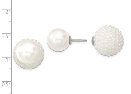 Sterling Silver Earrings Style QMJD1216WW - Classique Jewelry Inc.