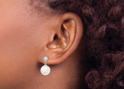 Sterling Silver Earrings Style QMJE108W - Classique Jewelry Inc.