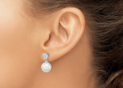 Sterling Silver Earrings Style QMJE112W - Classique Jewelry Inc.