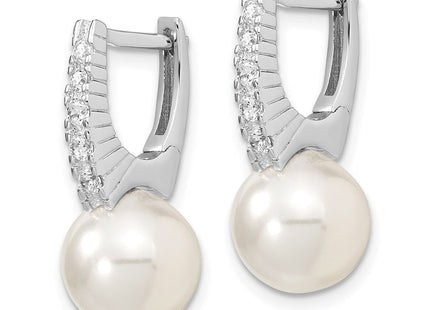 Sterling Silver Earrings Style QMJE115W - Classique Jewelry Inc.