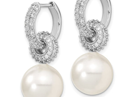 Sterling Silver Earrings Style QMJE122W - Classique Jewelry Inc.
