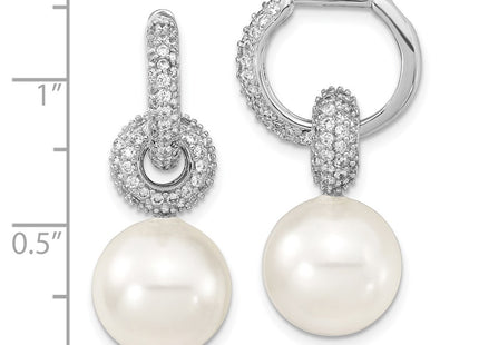 Sterling Silver Earrings Style QMJE122W - Classique Jewelry Inc.