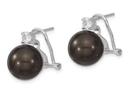 Sterling Silver Earrings Style QMJE123B - Classique Jewelry Inc.