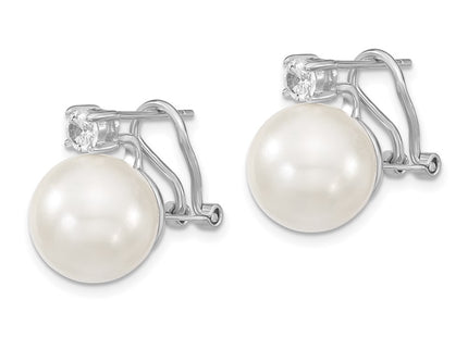 Sterling Silver Earrings Style QMJE123W - Classique Jewelry Inc.