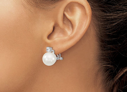 Sterling Silver Earrings Style QMJE123W - Classique Jewelry Inc.