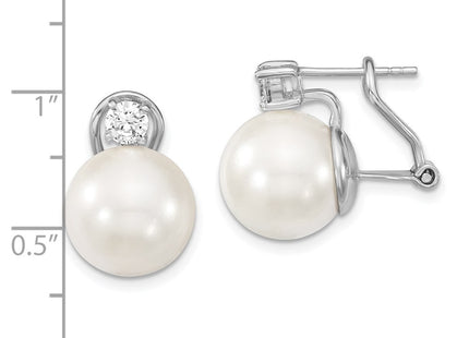 Sterling Silver Earrings Style QMJE123W - Classique Jewelry Inc.