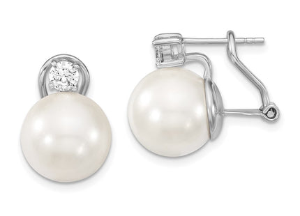 Sterling Silver Earrings Style QMJE123W - Classique Jewelry Inc.