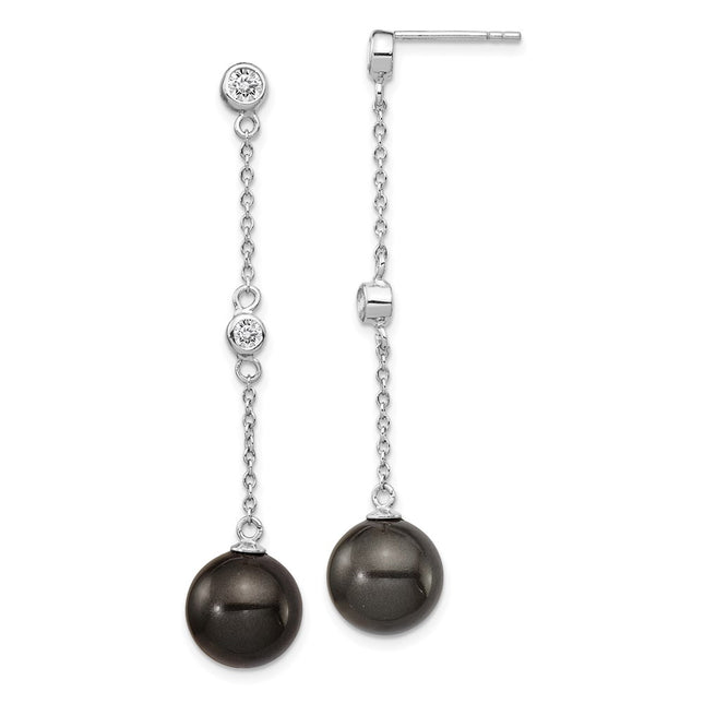 Sterling Silver Earrings Style QMJE127B - Classique Jewelry Inc.