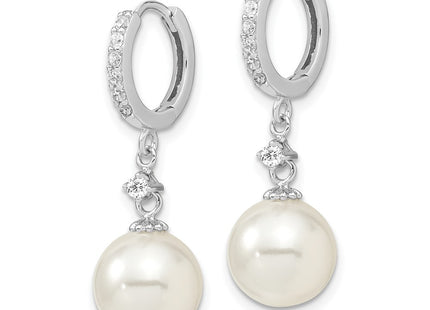 Sterling Silver Earrings Style QMJE142W - Classique Jewelry Inc.