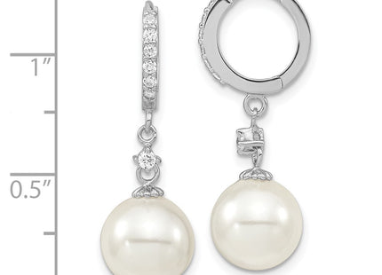 Sterling Silver Earrings Style QMJE142W - Classique Jewelry Inc.