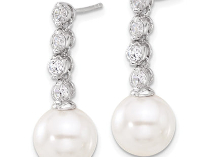 Sterling Silver Earrings Style QMJE143W - Classique Jewelry Inc.