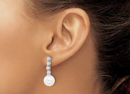 Sterling Silver Earrings Style QMJE143W - Classique Jewelry Inc.