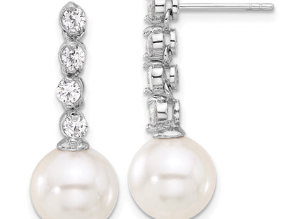 Sterling Silver Earrings Style QMJE143W - Classique Jewelry Inc.