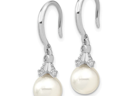Sterling Silver Earrings Style QMJE805W - Classique Jewelry Inc.