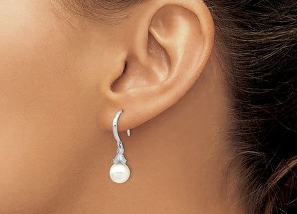 Sterling Silver Earrings Style QMJE805W - Classique Jewelry Inc.