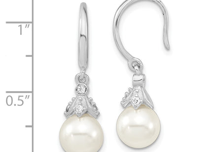 Sterling Silver Earrings Style QMJE805W - Classique Jewelry Inc.