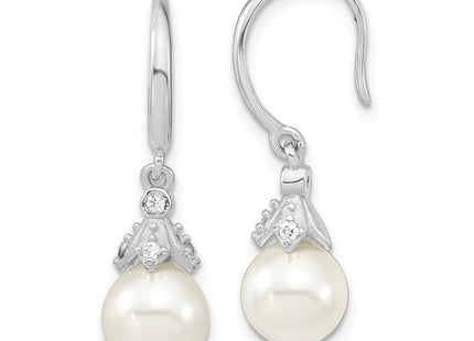 Sterling Silver Earrings Style QMJE805W - Classique Jewelry Inc.