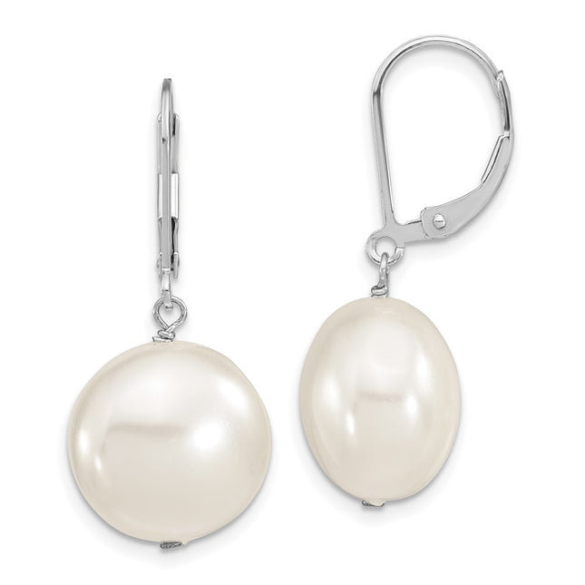 Sterling Silver Earrings Style QMJEC14W - Classique Jewelry Inc.