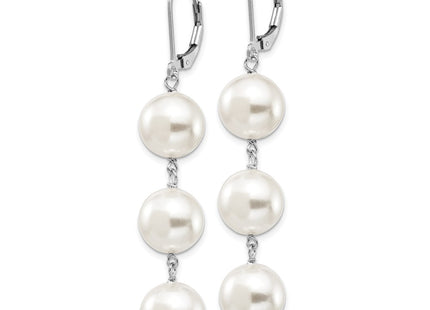 Sterling Silver Earrings Style QMJEL130W - Classique Jewelry Inc.