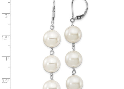 Sterling Silver Earrings Style QMJEL130W - Classique Jewelry Inc.
