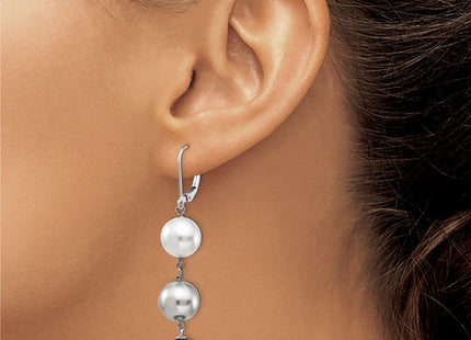 Sterling Silver Earrings Style QMJEL131WGB - Classique Jewelry Inc.