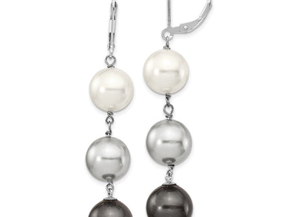 Sterling Silver Earrings Style QMJEL131WGB - Classique Jewelry Inc.