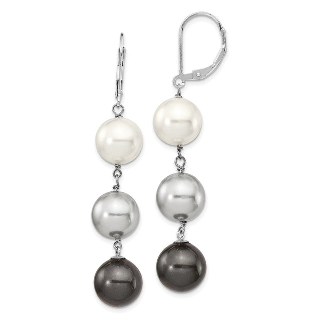 Sterling Silver Earrings Style QMJEL131WGB - Classique Jewelry Inc.